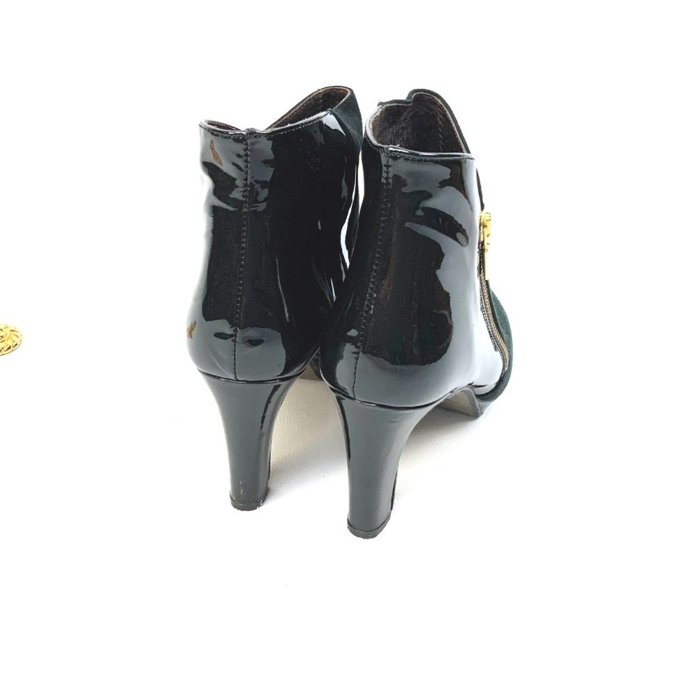 Miryan Spain Black Suede & Patent Leather Hills Ankle Boots Sz 9 (40) - Picture 16 of 16